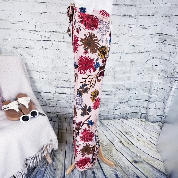 NEW Floral Palazzo Wide Leg Flowing Pants NWT S M & L - Picture 7 of 8